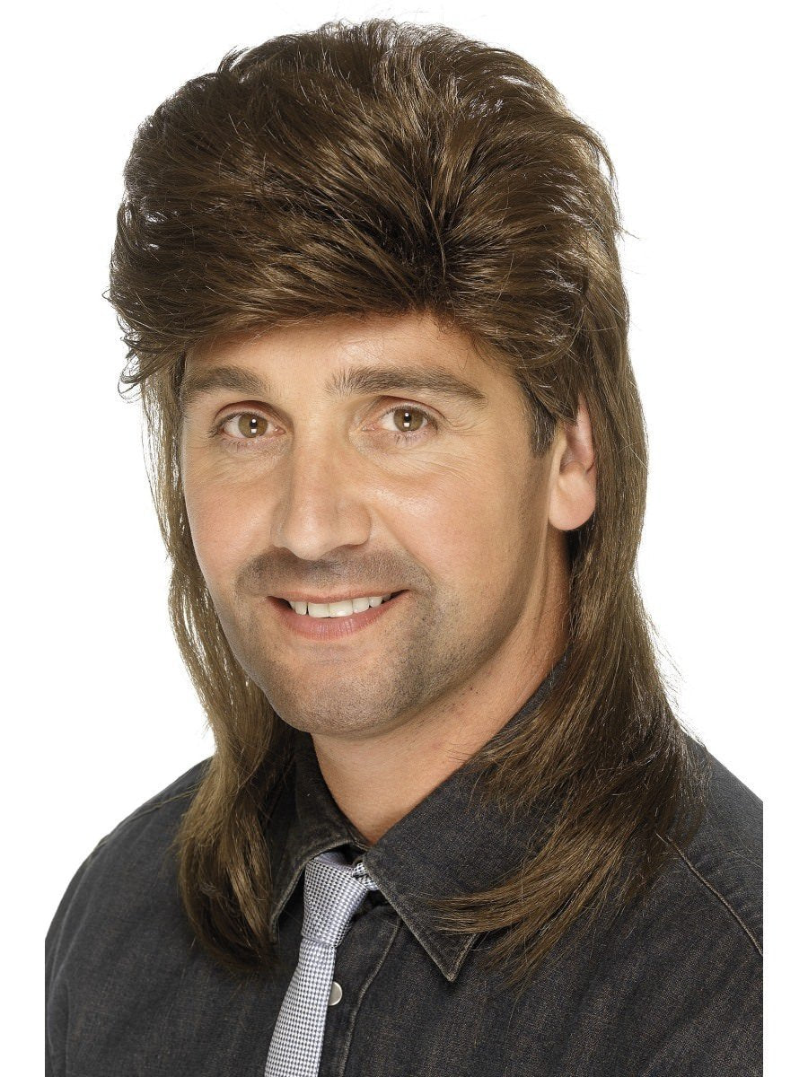 Mullet Wig, Brown Wholesale