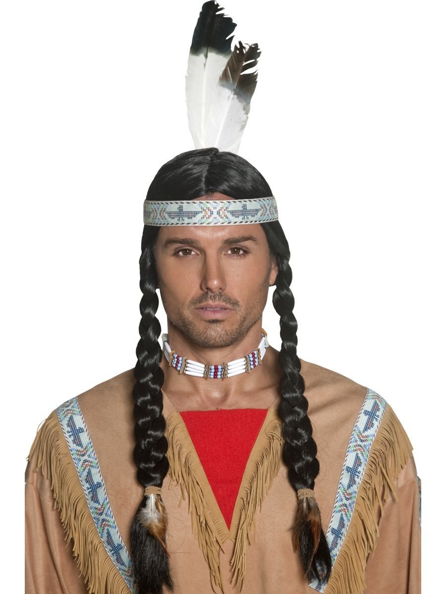 Native American Inspired Wig, with Plaits Wholesale