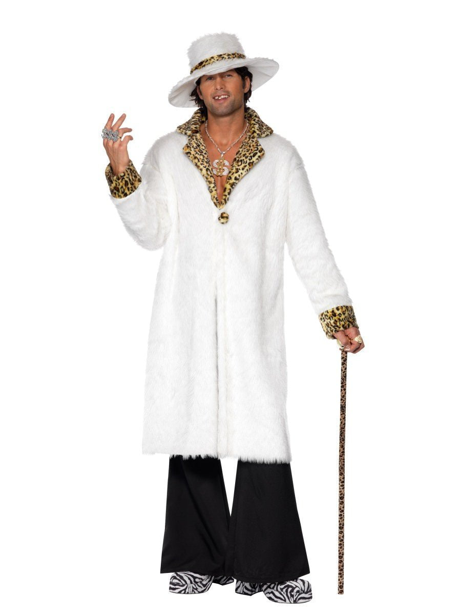 Pimp Costume, White and Leopard Skin Wholesale