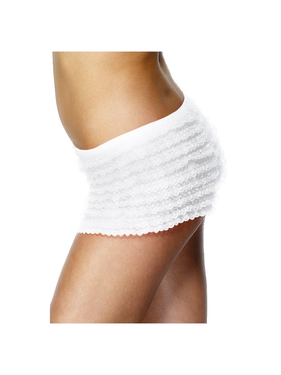 Ruffled Panties, White Wholesale