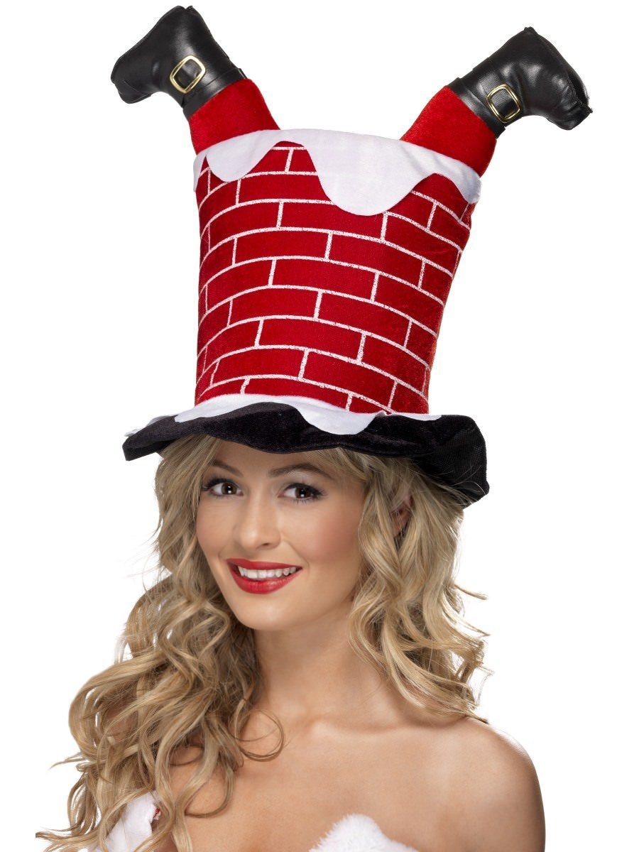 Santa Stuck in Chimney Hat Wholesale