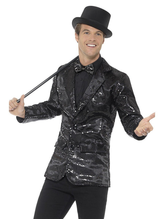 Sequin Jacket, Mens, Black Wholesale