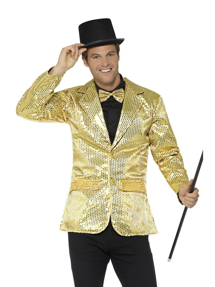 Sequin Jacket, Mens, Gold Wholesale