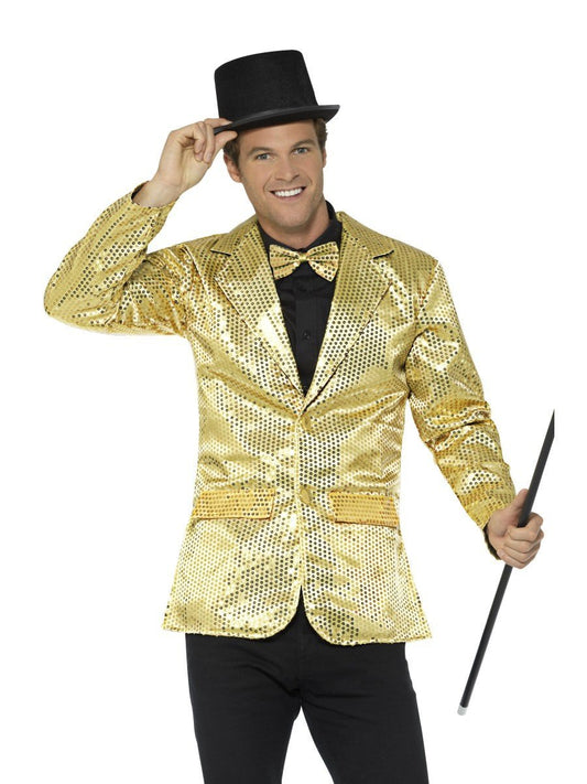 Sequin Jacket, Mens, Gold Wholesale