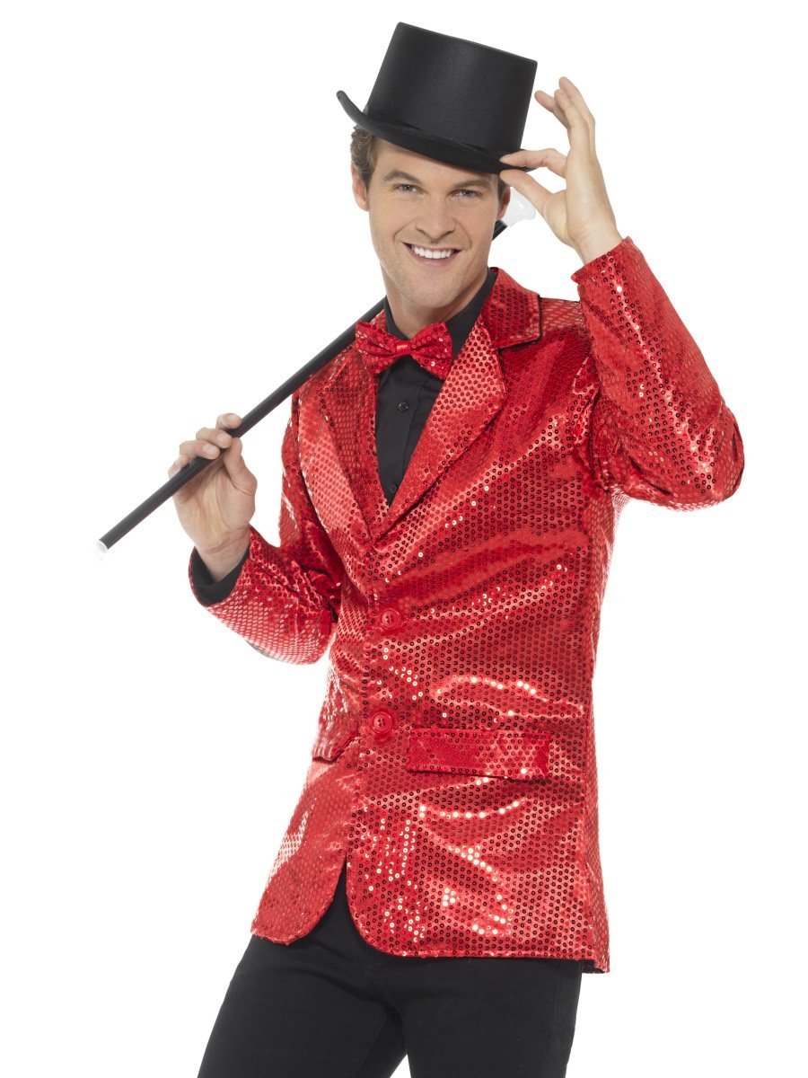 Sequin Jacket, Mens, Red Wholesale