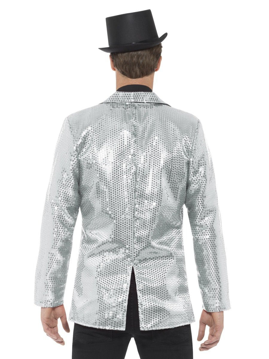 Sequin Jacket, Mens, Silver Wholesale