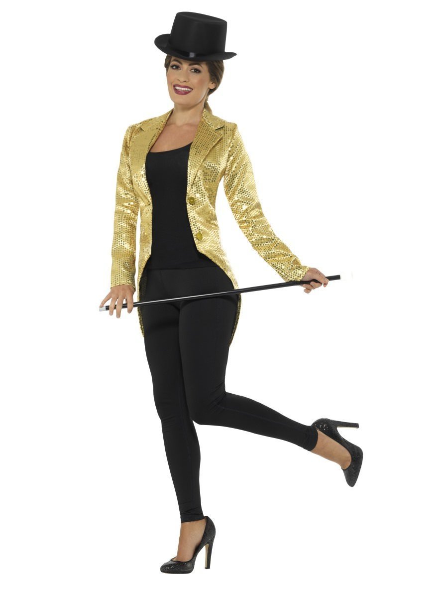 Sequin Tailcoat Jacket, Ladies, Gold Wholesale