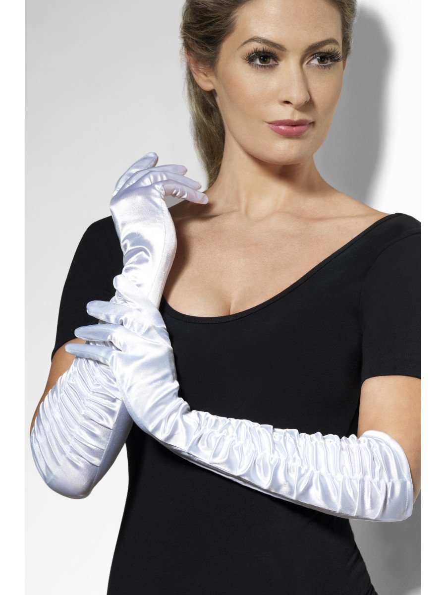 Temptress Gloves, White Wholesale