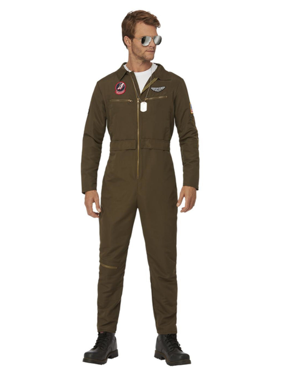 Top Gun Maverick Mens Aviator Costume Green WHOLESALE Alternative 1