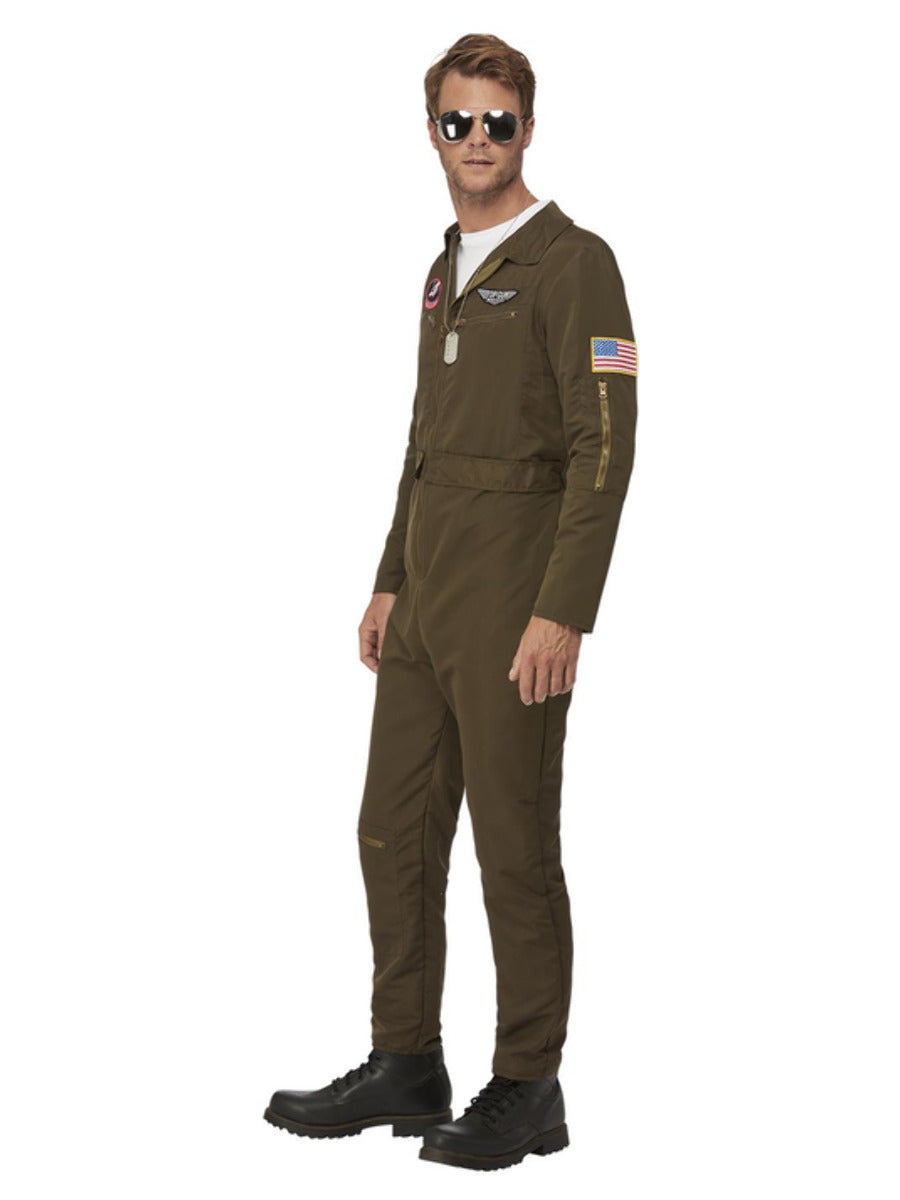 Top Gun Maverick Mens Aviator Costume Green WHOLESALE Side