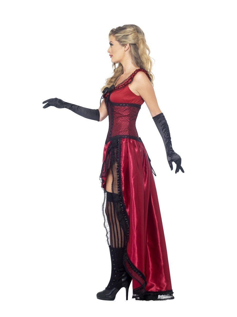 Western Authentic Brothel Babe Costume, Burgundy Wholesale