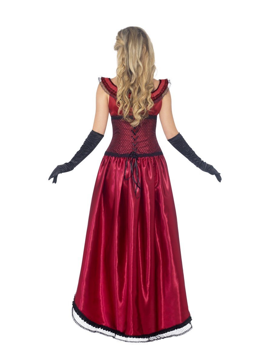 Western Authentic Brothel Babe Costume, Burgundy Wholesale