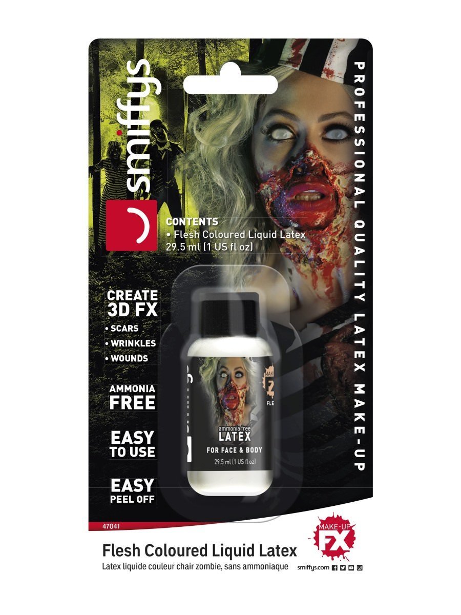 Zombie Liquid Latex, Low Ammonia, Flesh, 29.57ml/1 US fl.oz Wholesale